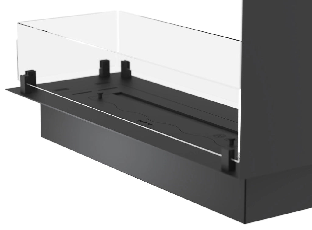 Camino a Bioetanolo da Incasso 80x30x60 cm Infire U800 Slim Nero