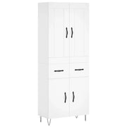 Credenza | Madia | Buffet da pranzo | Armadio da pranzo Bianca 69,5x34x180 cm in Legno Multistrato