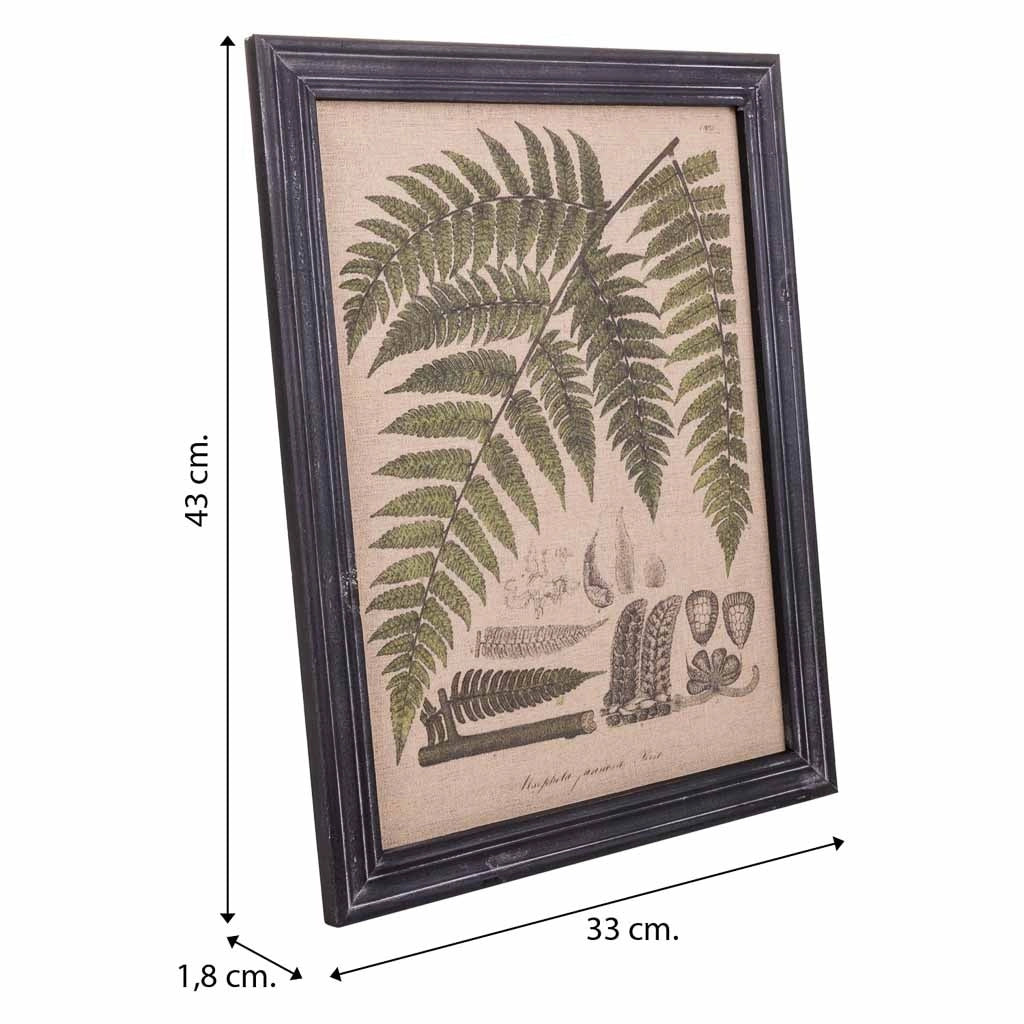 Cornice in legno e tessuto stampato