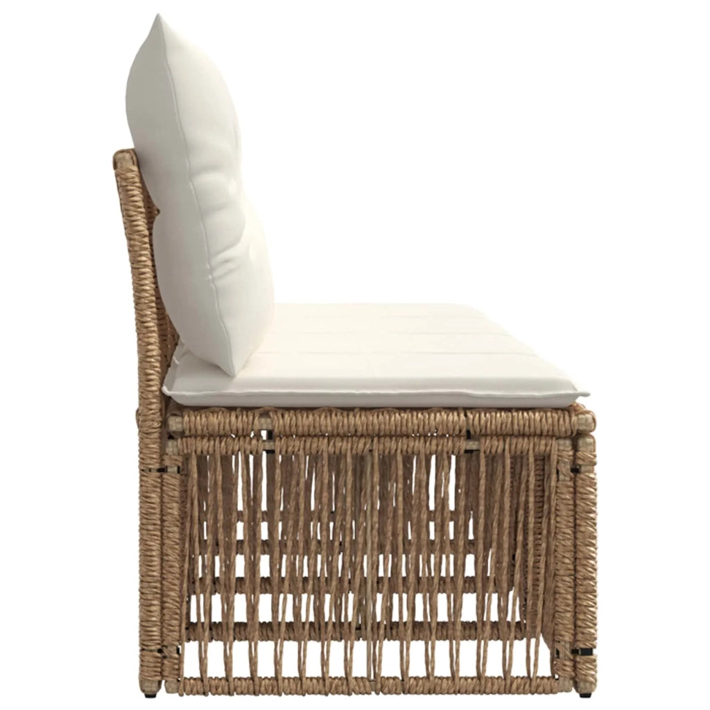 Divano a 4 posti 4 pcs 4-Numero di posti Beige polyrattan 42026721