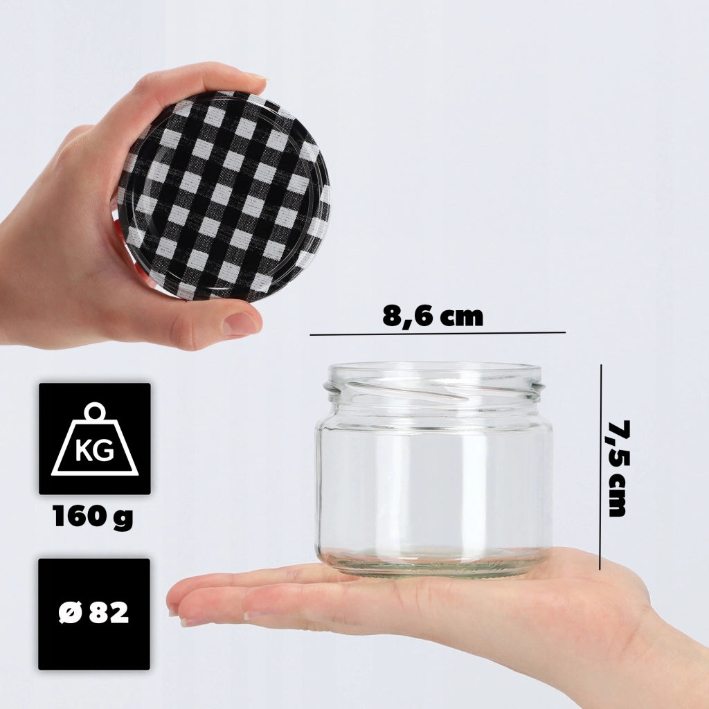 KADAX Sonka vasetti 330ml 50pz 82mm + coperchio "Black Lattice"