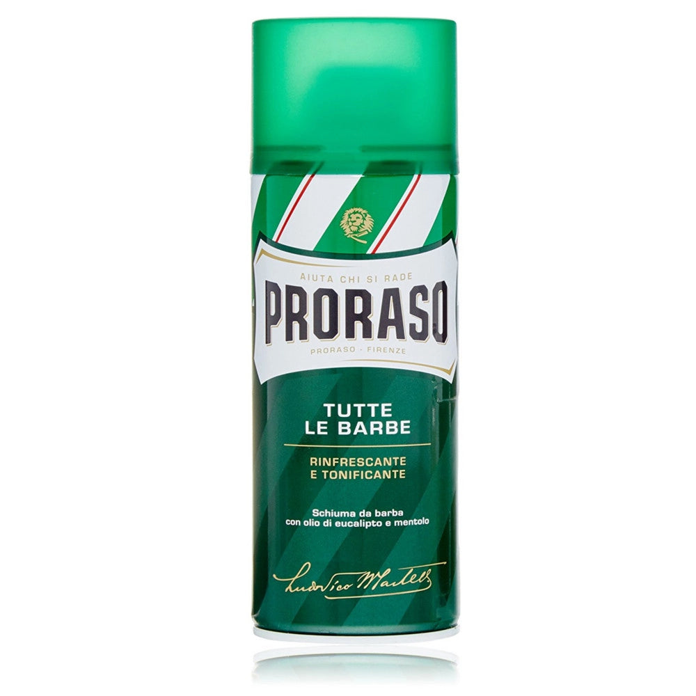 Schiuma da barba per tutte le barbe proraso confezione da 400 millilitri