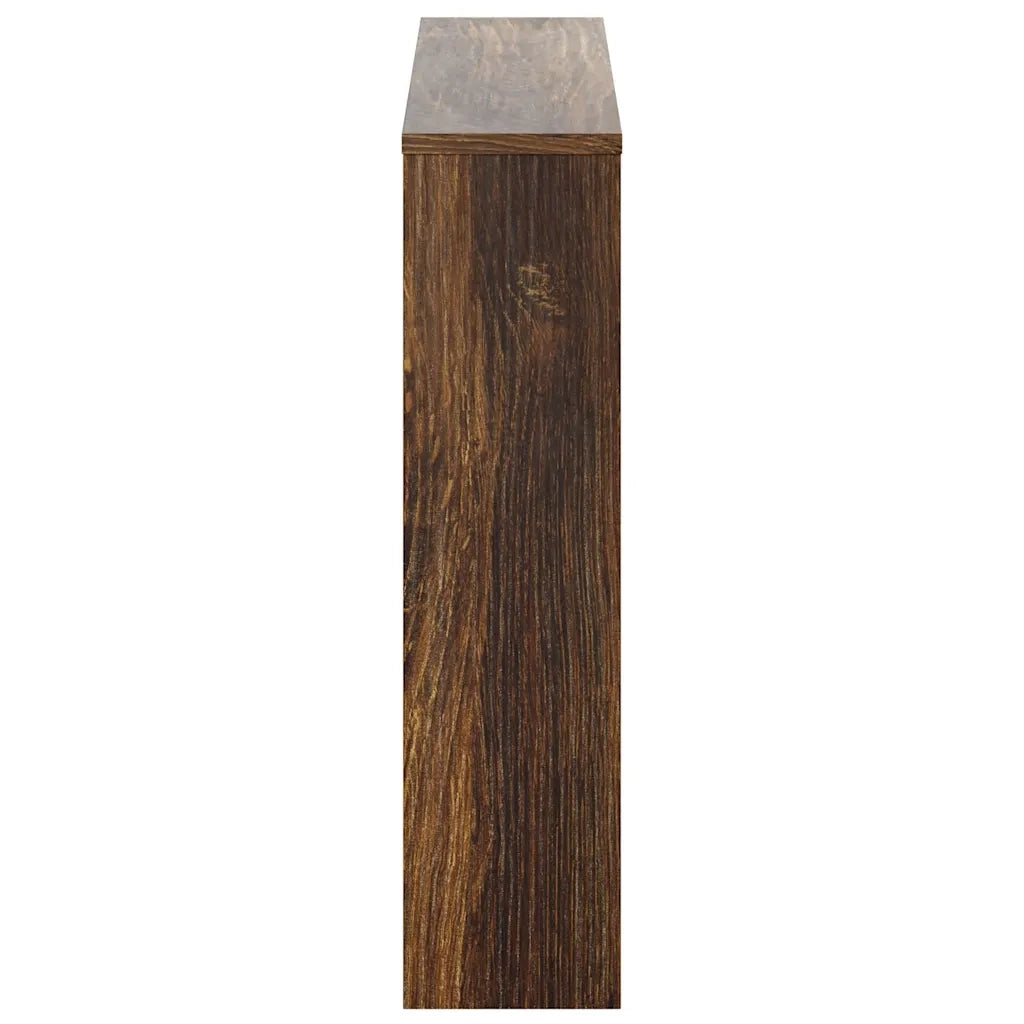 Scarpiera con Specchio a 2 Livelli Rovere fumo 63x17x67 cm 342632