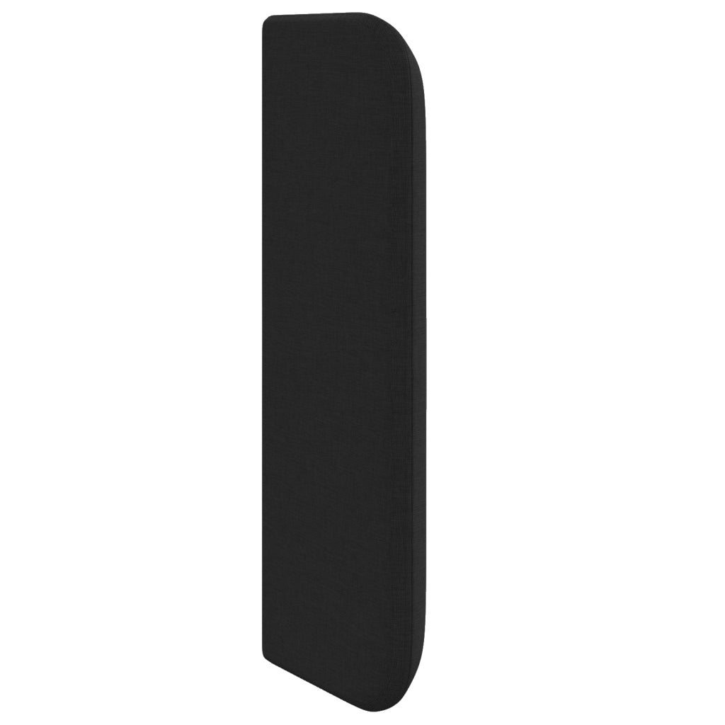 Testata Letto Nera Nera Legno e tessuto Standard Durevole