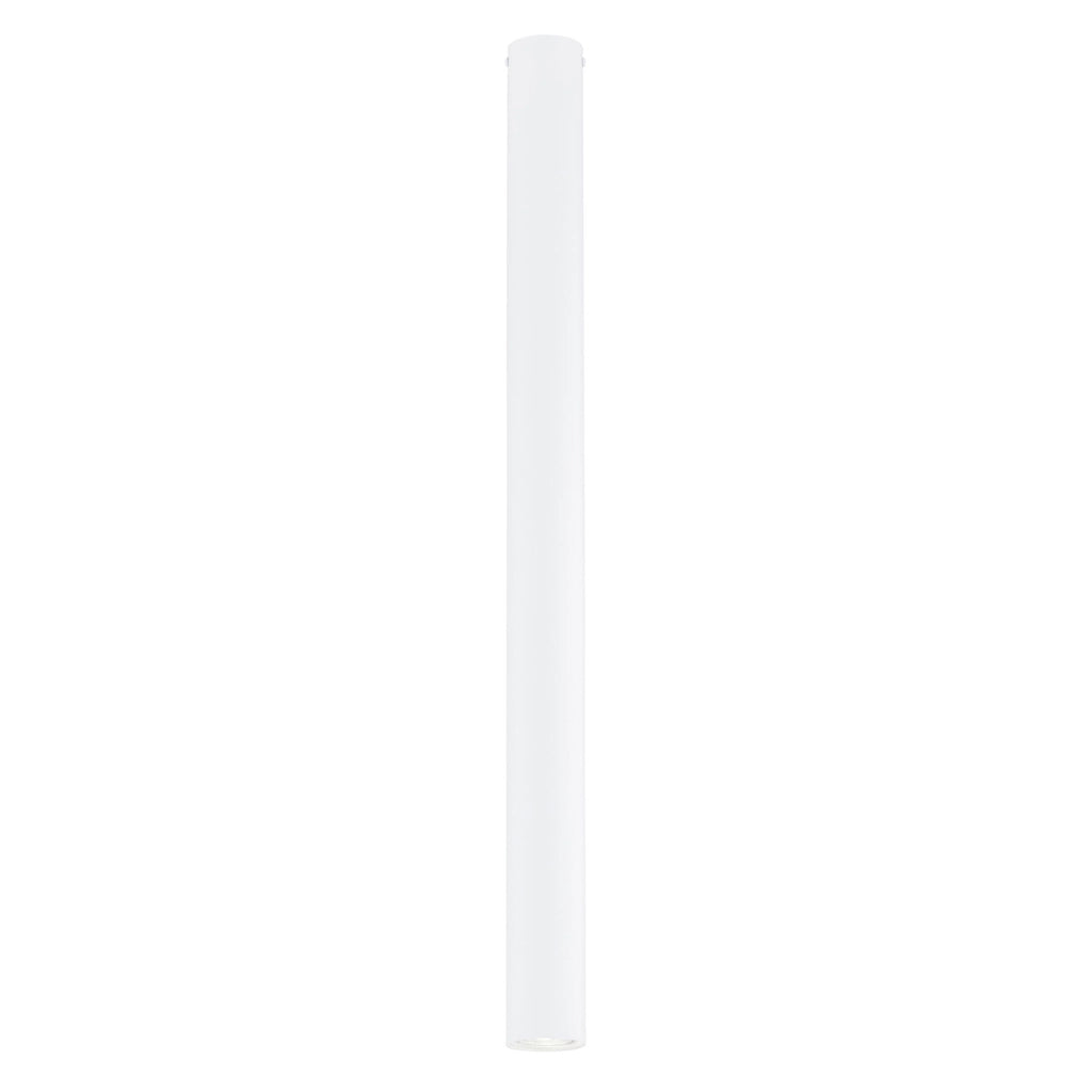 Plafoniera Moderna Faretto Marduk 1 Luce Acciaio Bianco 80 Cm