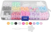 Accessori per capelli - 365 pezzi di perle - Capsula unica - Dreadlocks/cinture capellute - Adatto per intrecci - Realizzato in plastica di alta qualità - Perle per capelli