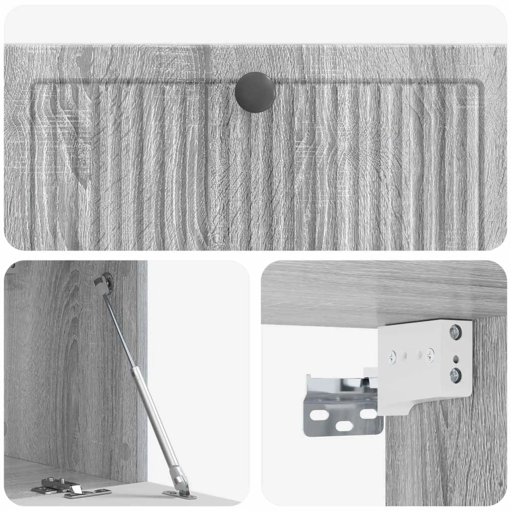 Mobile Porta TV da Muro Grigio Sonoma 78,5 x 31 x 30 cm