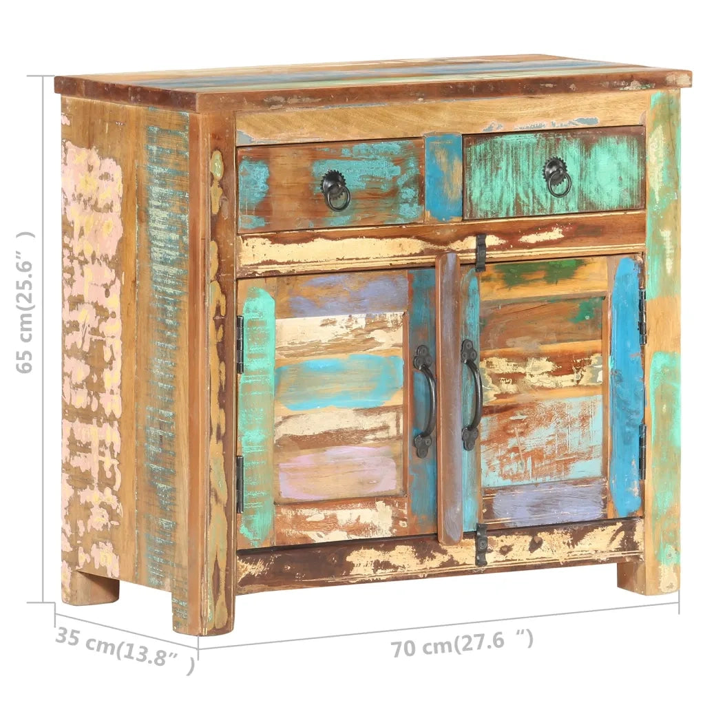 Credenza 70x35x65 cm in Legno Massello di Recupero