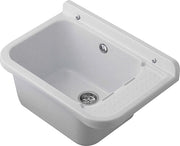 PILOZZO da muro in PP - Dim: 50 cm - Completo di GRIGLIA appoggiatutto - CR - Colore: MARMO BIANCO