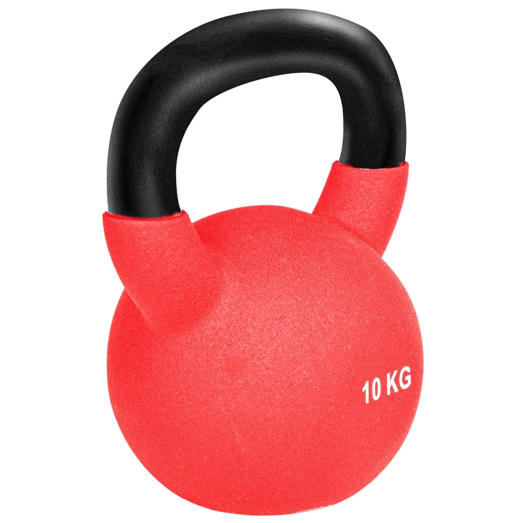 Kettlebell 10 kg ¨C zephmum ¨C metallo rosso e nero 19x12x22 cm