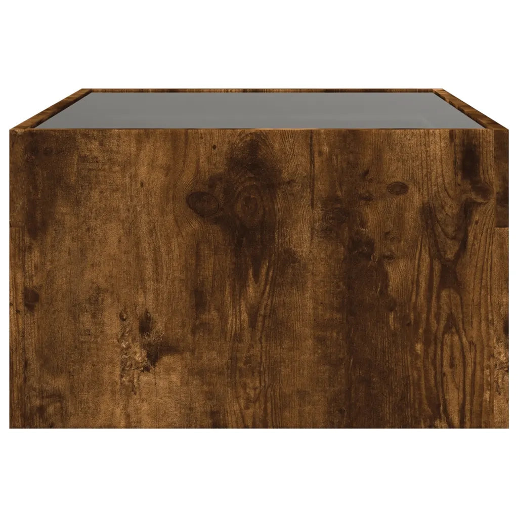 vidaXL Tavolino da Salotto con LED Infinity Rovere Fumo 70x50x30 cm