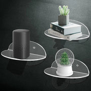 Pannelli da parete oscillanti 3 pezzi trasparenti acrilico 14 cm con foro e viti - Pannelli da parete mini per bagno, camera da letto, cucina, soggiorno