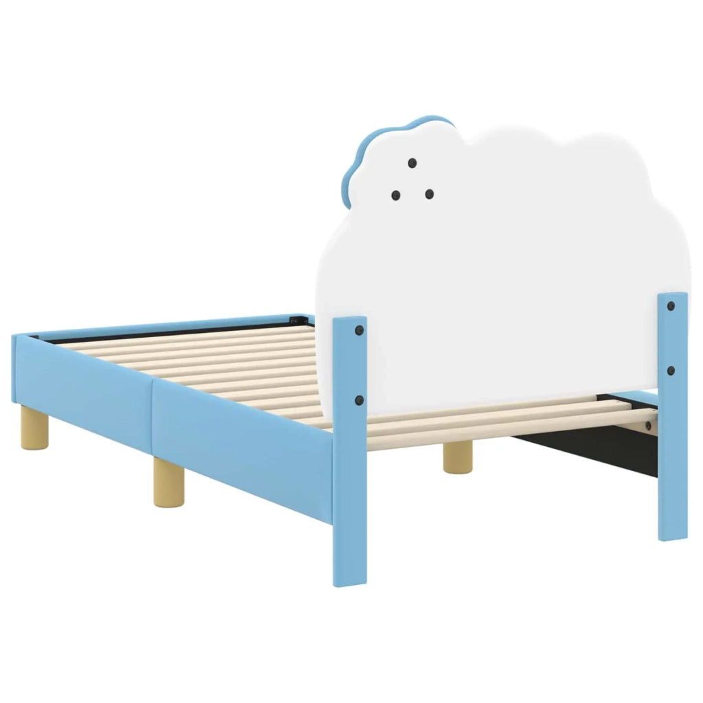 Struttura letto per bambini con testata Blu 70 x 140 cm PU