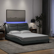 Giroletto con LED senza Materasso Grigio Chiaro 140x190 cm