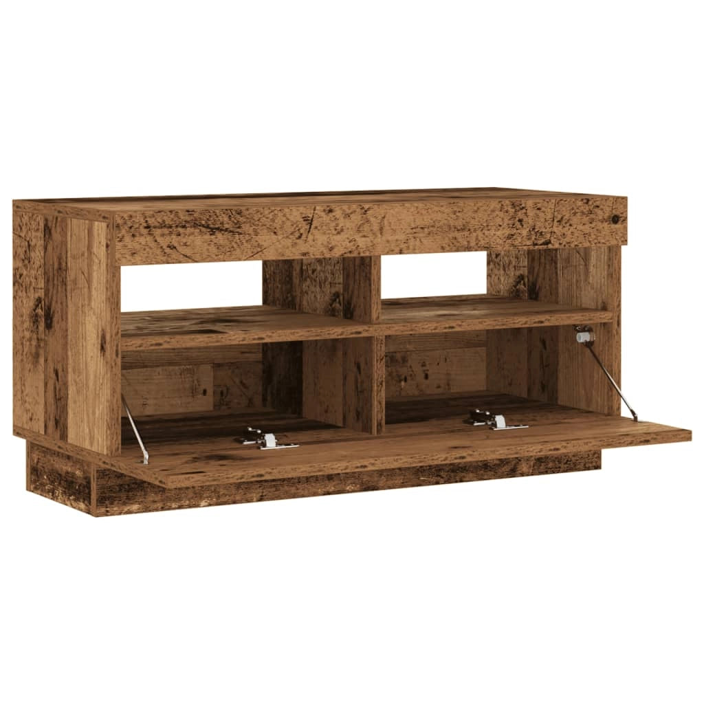 Mobile TV multimediale scaffale TV credenza mobile TV sala da pranzo soggiorno camera da letto con luci LED legno vecchio legno ingegnerizzato 02_0026838