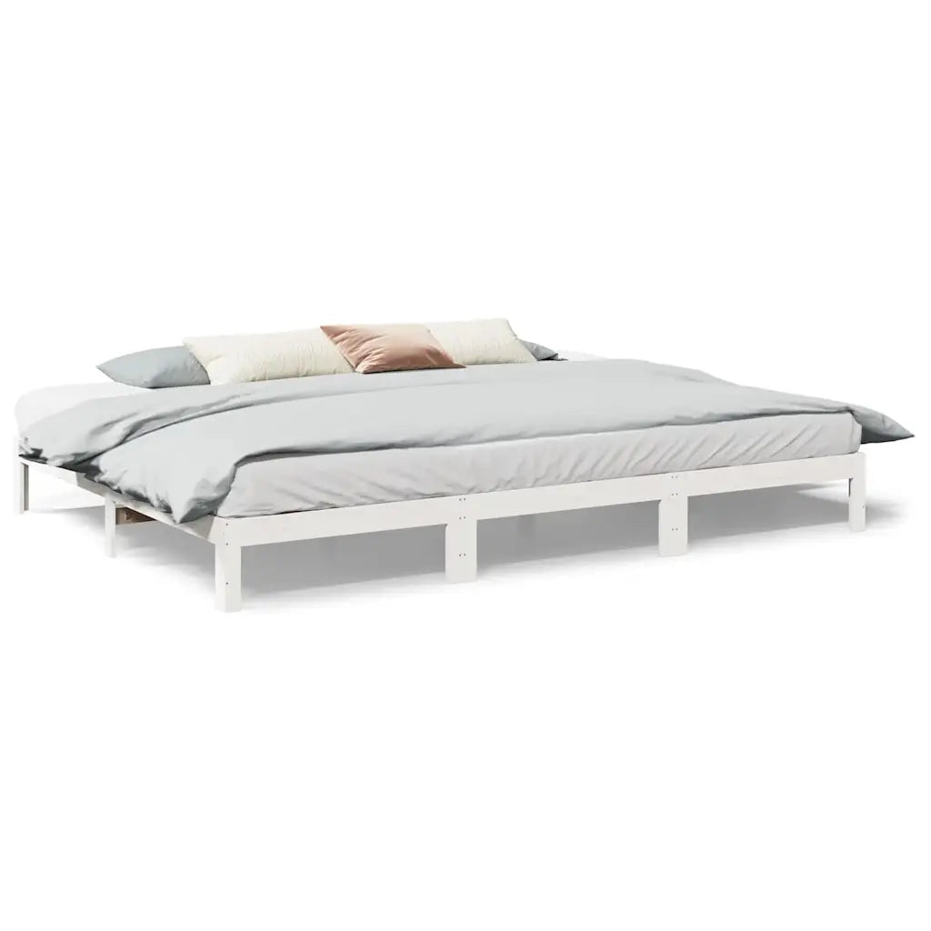 Giroletto Familiare senza Materasso Bianco 240x200 cm 3324566