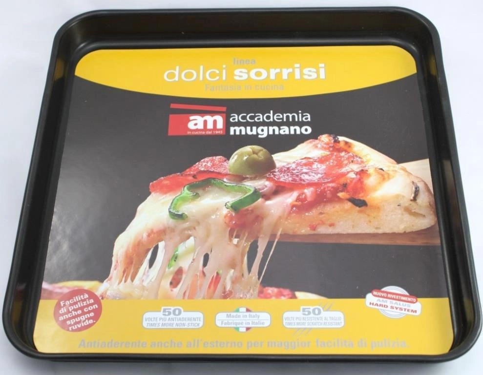 Teglia bordata antiaderente quadrata forno pizza dolci alta 35 x 35 cm