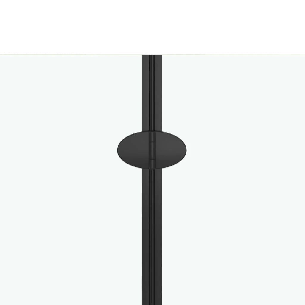 Box doccia pieghevole 2 pannelli parete doccia box vasca parete doccia bagno casa interno ESG 95 x 140 cm nero 02_0003137