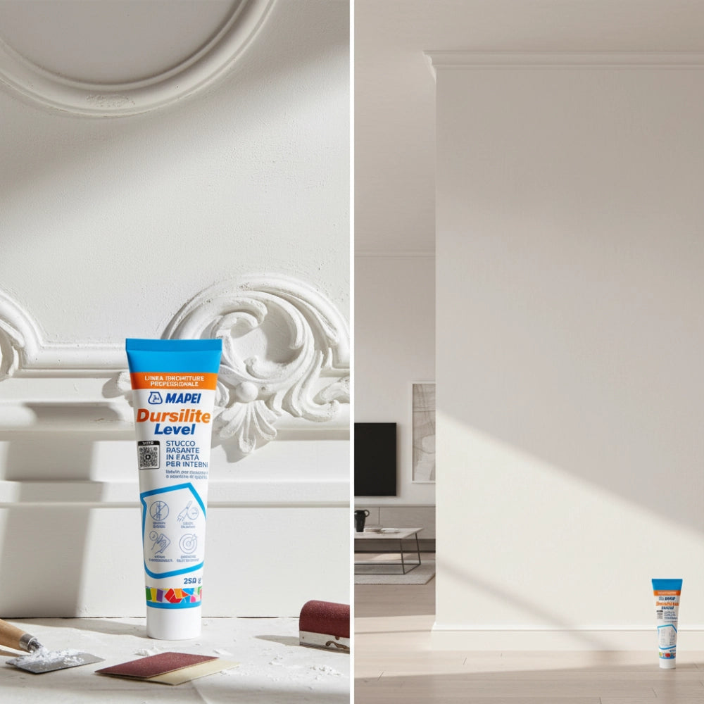 Stucco rasante acrilico dursilite level mapei per interni *** formato 250 g, confezione 1