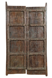Biscottini Porta portone in legno massello e ferro da interno o da esterno vecchia e antica medievale scorrevole
