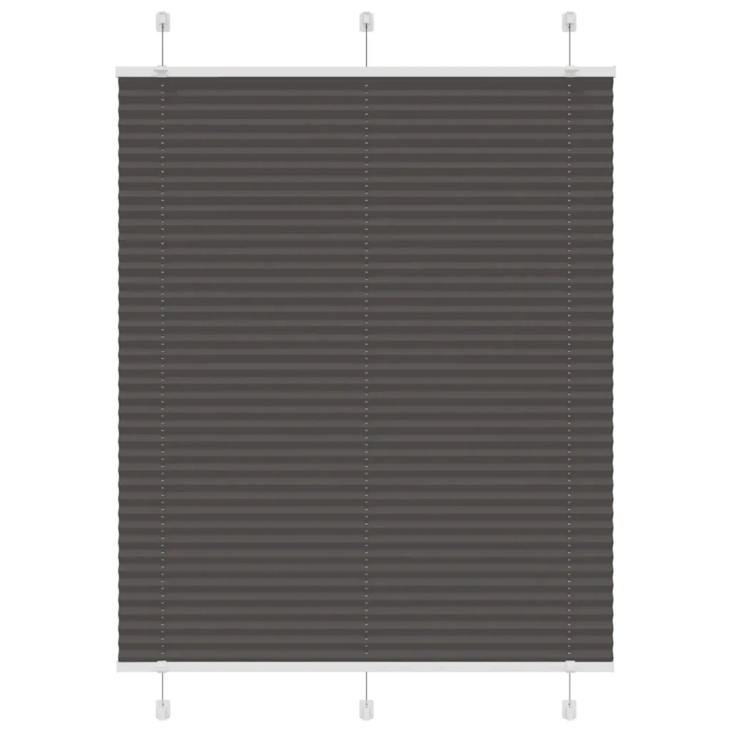Tenda Plissettata Nera 105x100 cm Larghezza Tessuto 104,4 cm