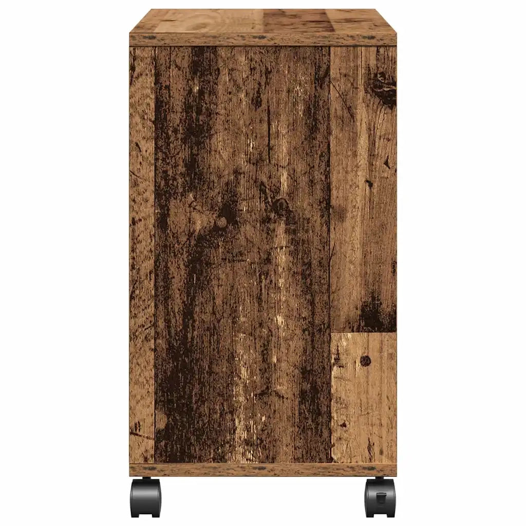 Tavolo da Finestra con ruota Legno vecchio 50 x 30 x 55 cm 869144