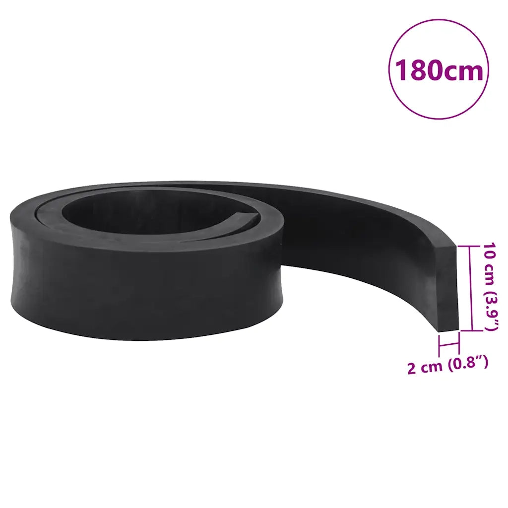 vidaXL Bordo in Gomma per Spazzaneve Nero 180x10x2 cm