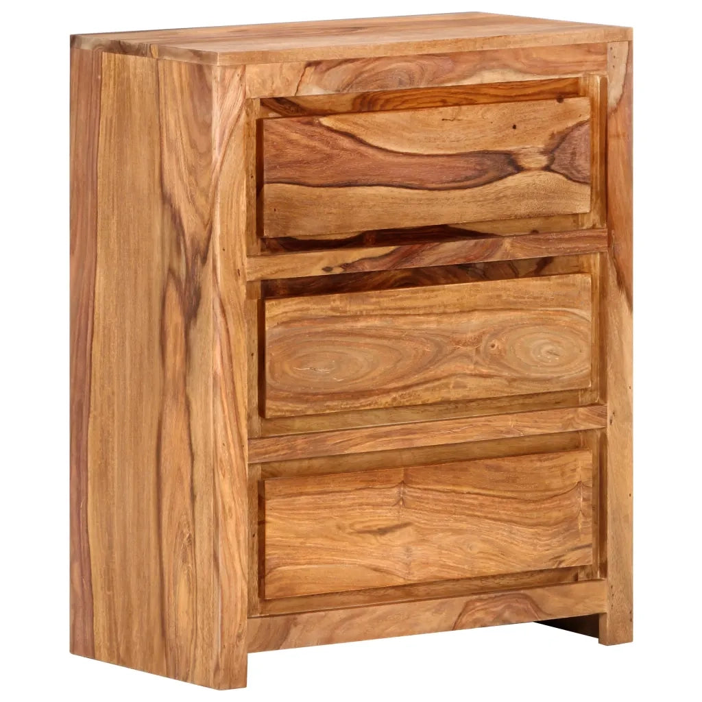 Cassettiera 60x33x75 cm in Legno Massello di Acacia cod mxl 77220