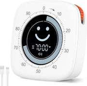 Timer Visivo 100 Minuti - Timer Pomodoro con Display Sorriso e Regolatore a Scorrimento
