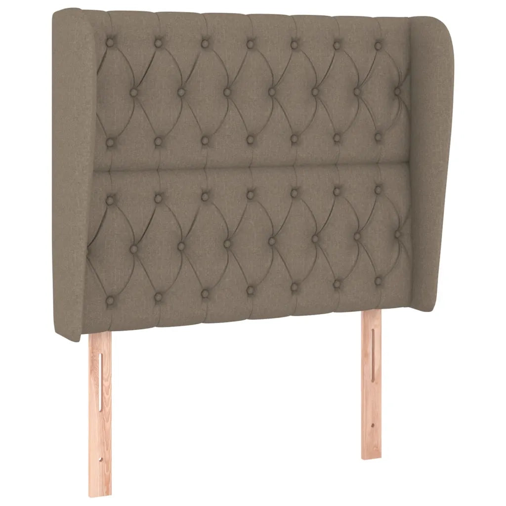 Testiera ad Orecchio Tortora 93x23x118/128 cm in Tessuto 3118278