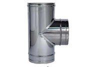 RACCORDO A T 90  ° IN ACCIAIO INOX AISI 304 MONOPARETE SPESSORE MM.05  FMM  EE ¸ mm.80