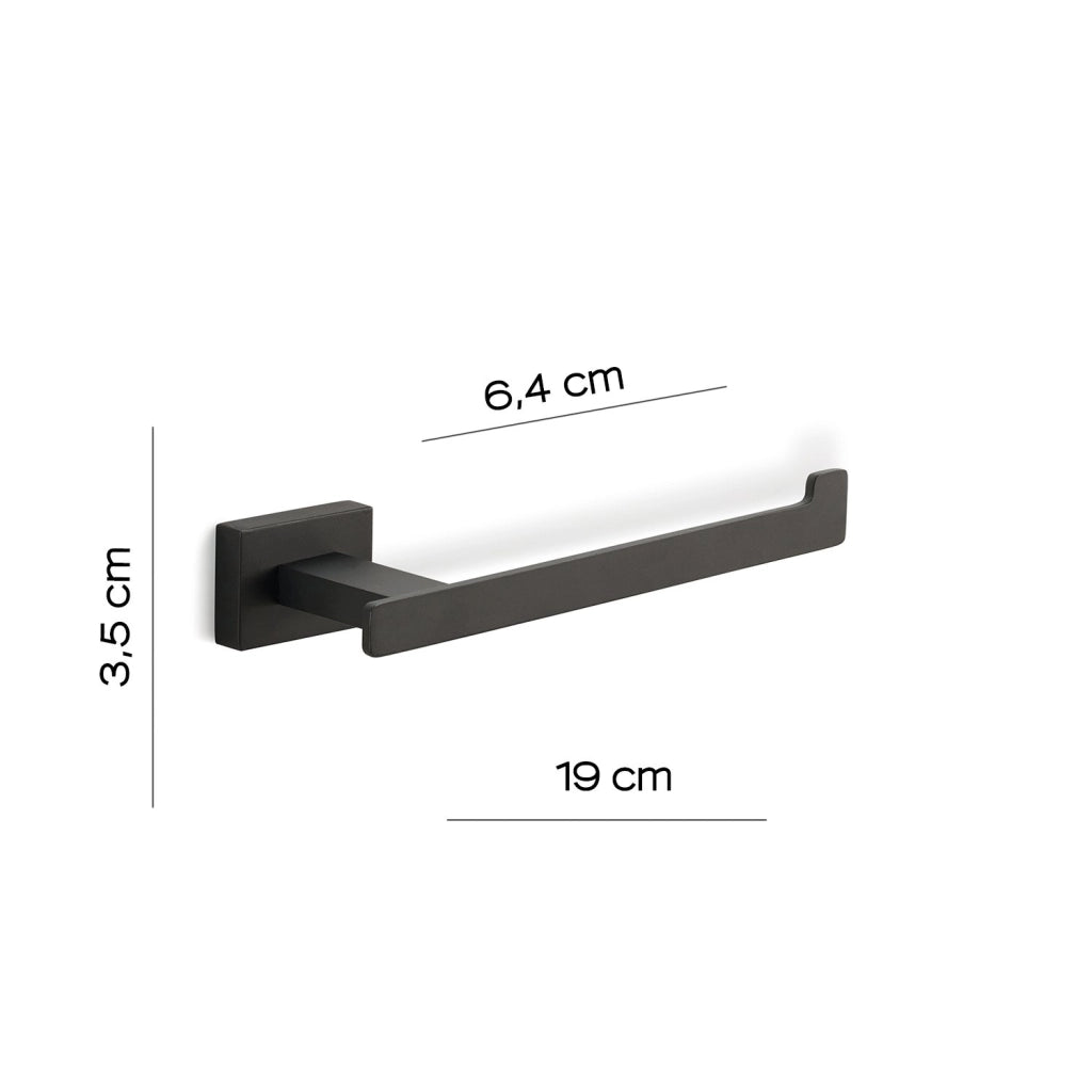 Portarotolo da muro in acciaio inox e Cromall 4424 Gedy serie ATENA Nero Opaco