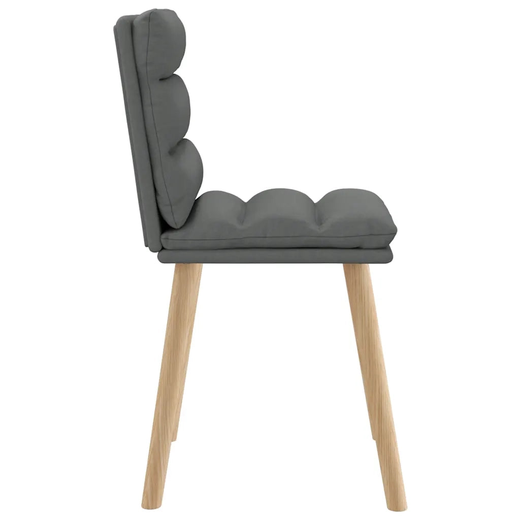 Sedie da Pranzo 4 pz Grigio Scuro in Tessuto 3315394