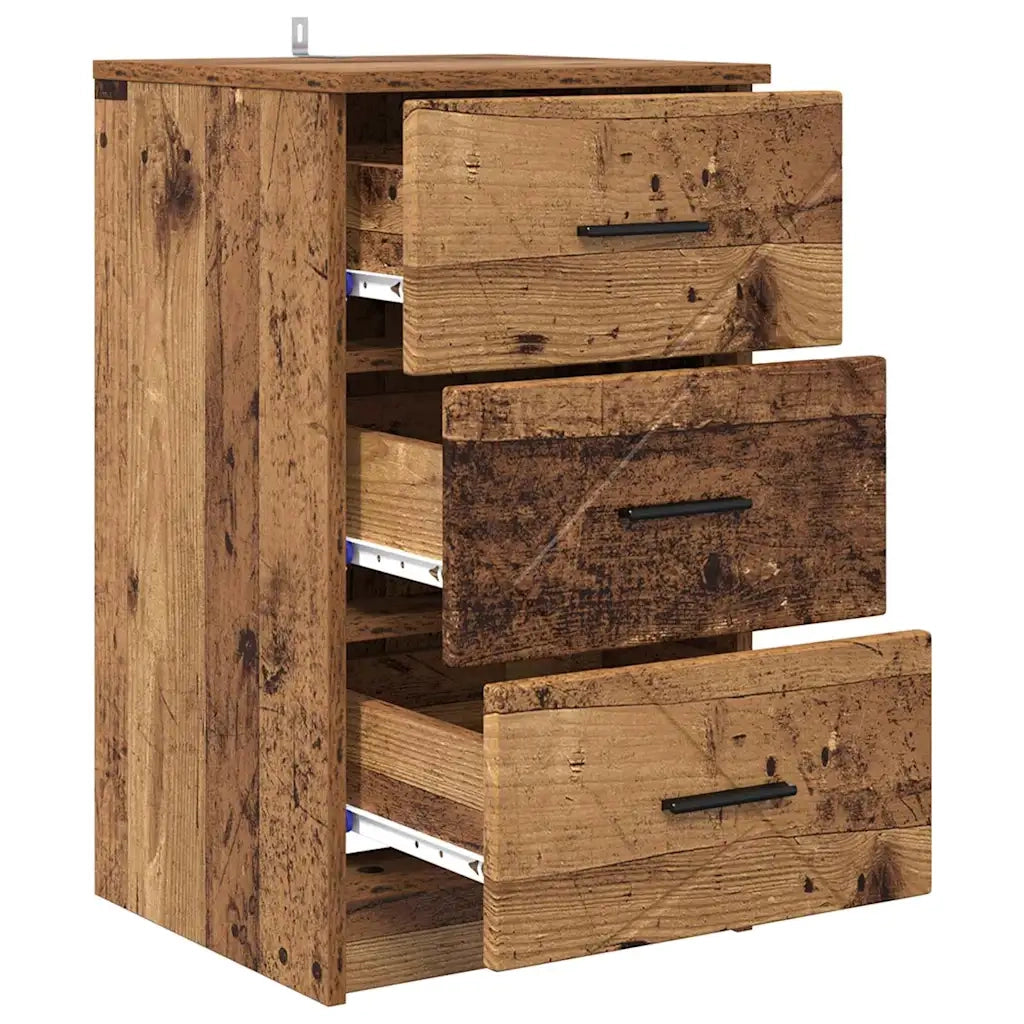 Armadio da Notte con cassetto Legno vecchio 38 x 38 x 66 cm 883382