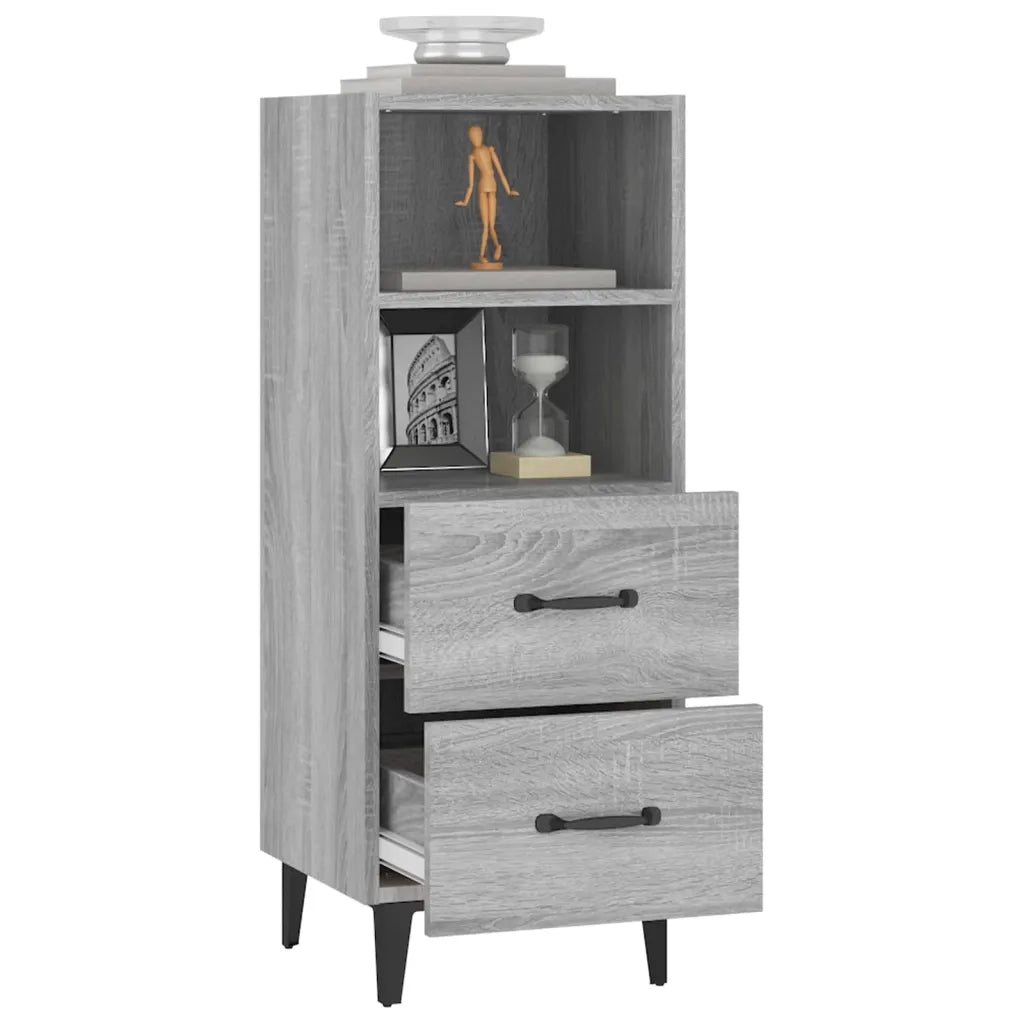 Credenza Grigio Sonoma 34,5x34x90 cm in Legno Multistrato cod mxl 9829
