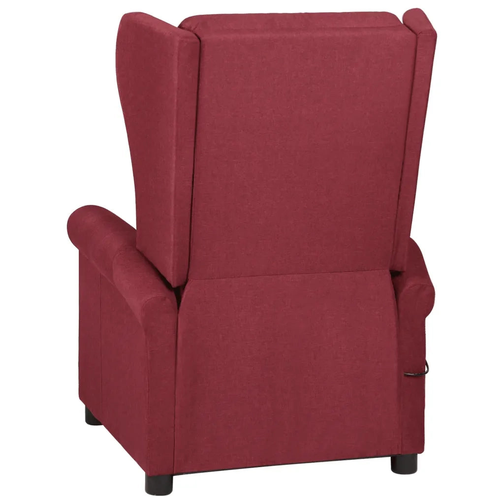 Poltrona Reclinabile in Tessuto Rosso Vino 340952