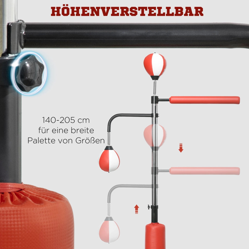 Supporto da Boxe con Speedball ¨C Xylo ¨C Altezza Regolabile 140-205cm Acciaio