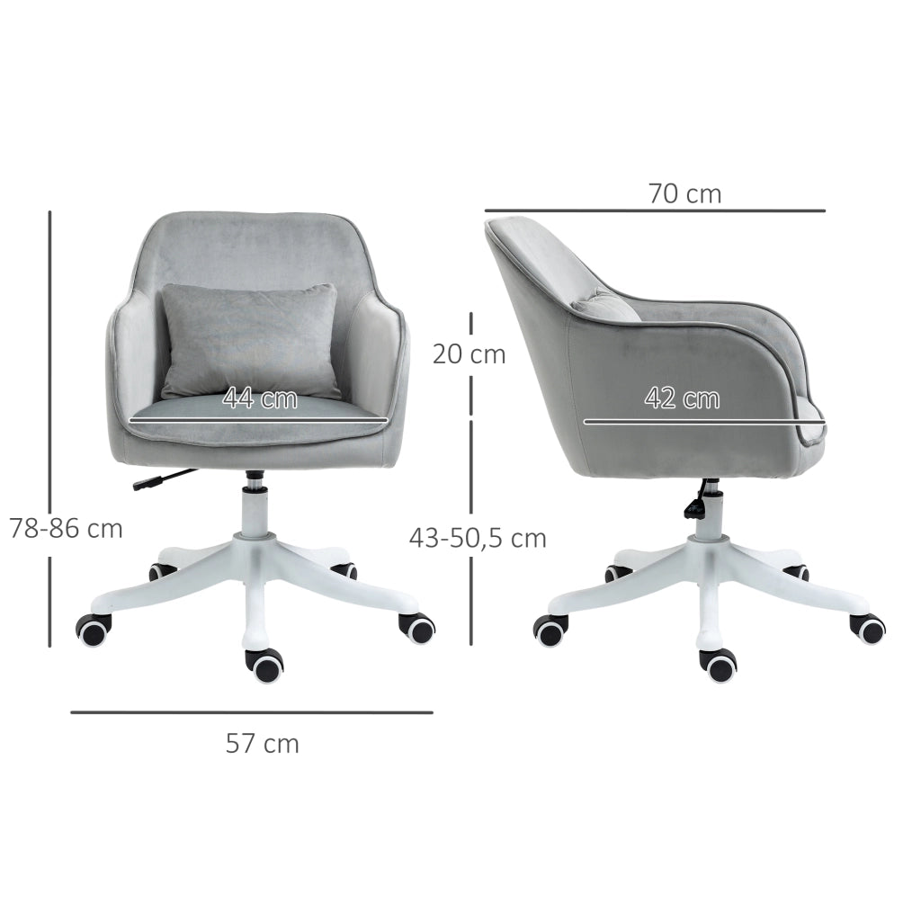 Sedia da ufficio massaggiante ergonomica girevole ¨C zephmum ¨C grigio tessuto