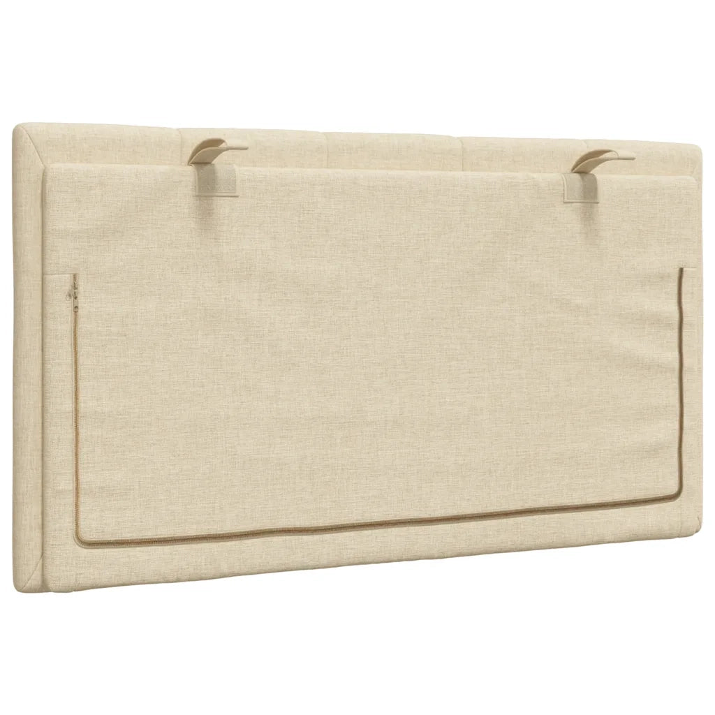 Cuscino Testiera-Cuscino per Testiera Hanko Crema 80 cm in Tessuto