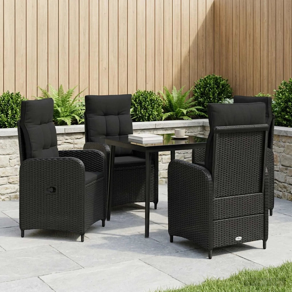 Set Tavolo da Salotto 5 pz Nero 3422449