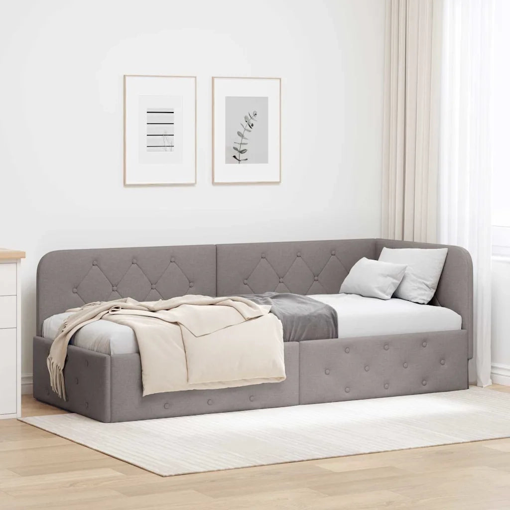 Cornice del letto ad angolo Talpa 80 x 200 cm Tessuto