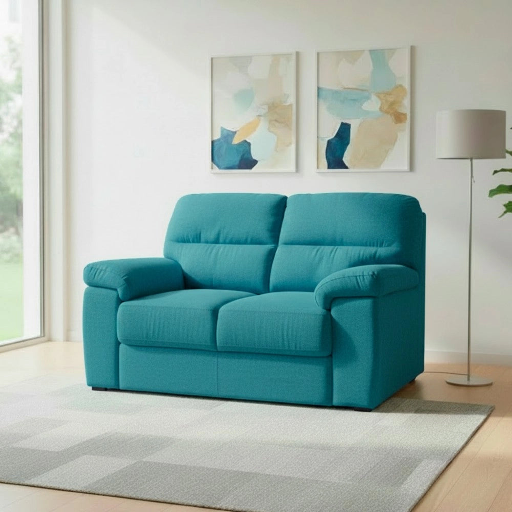 Divano 2 posti Alenda tessuto Roma colore verde acqua 160x98x92h