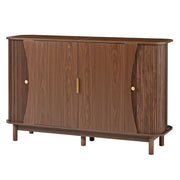 Credenza con 3 scomparti e 1 ripiano regolabile; ante scorrevoli; per soggiorno; 140 × 40 × 88 cm