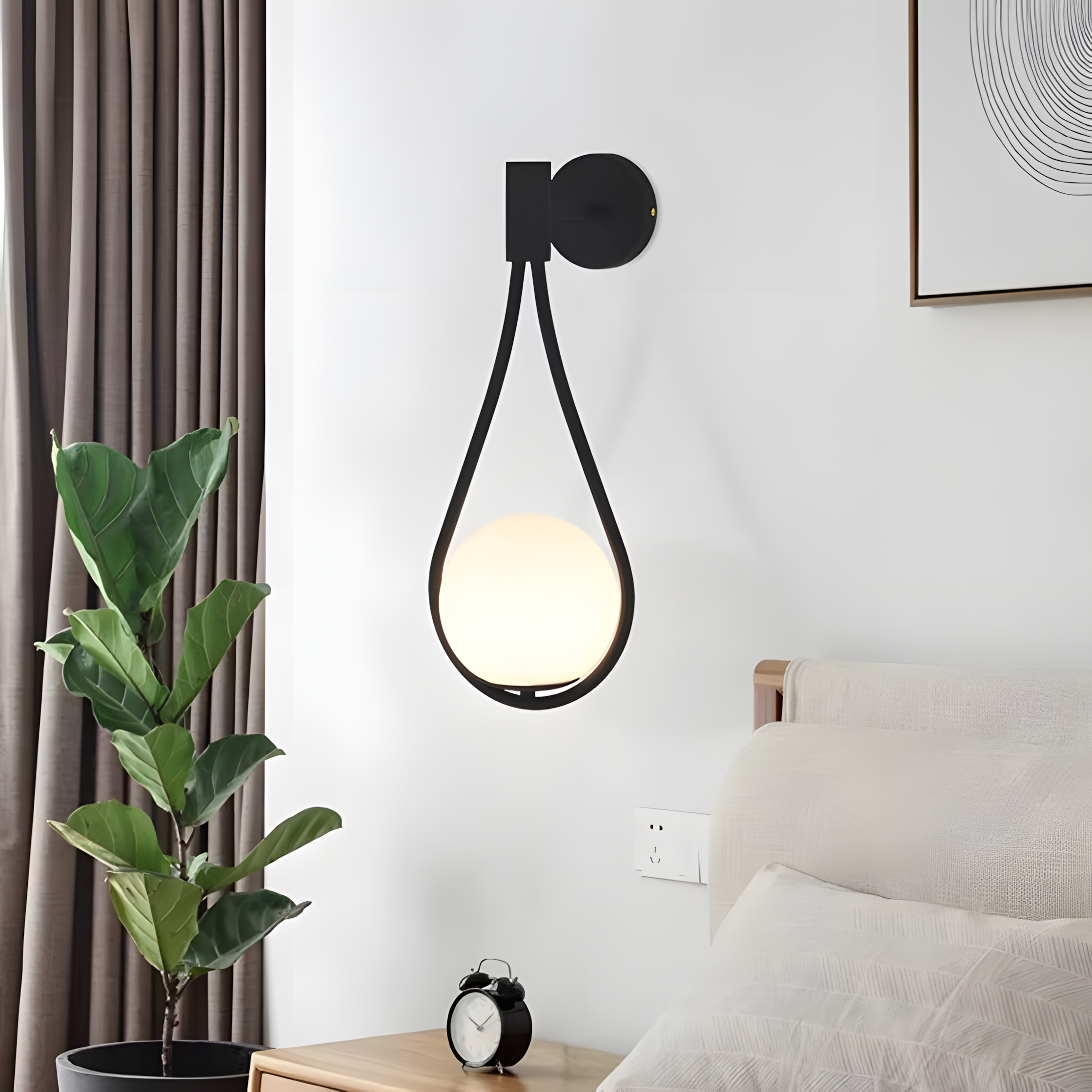 Lampada Da Parete G093-1w Black White