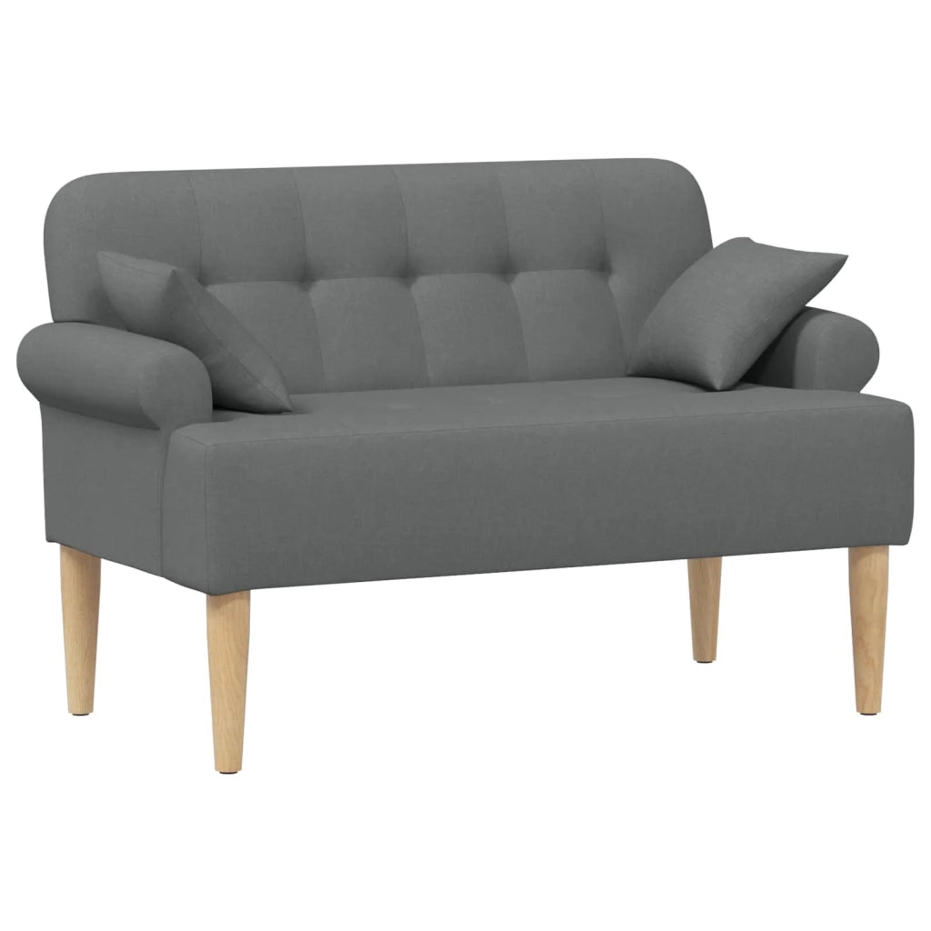Loveseat con bottoni imbottiti Grigio Scuro 120 x 65 x 79 cm 42041810