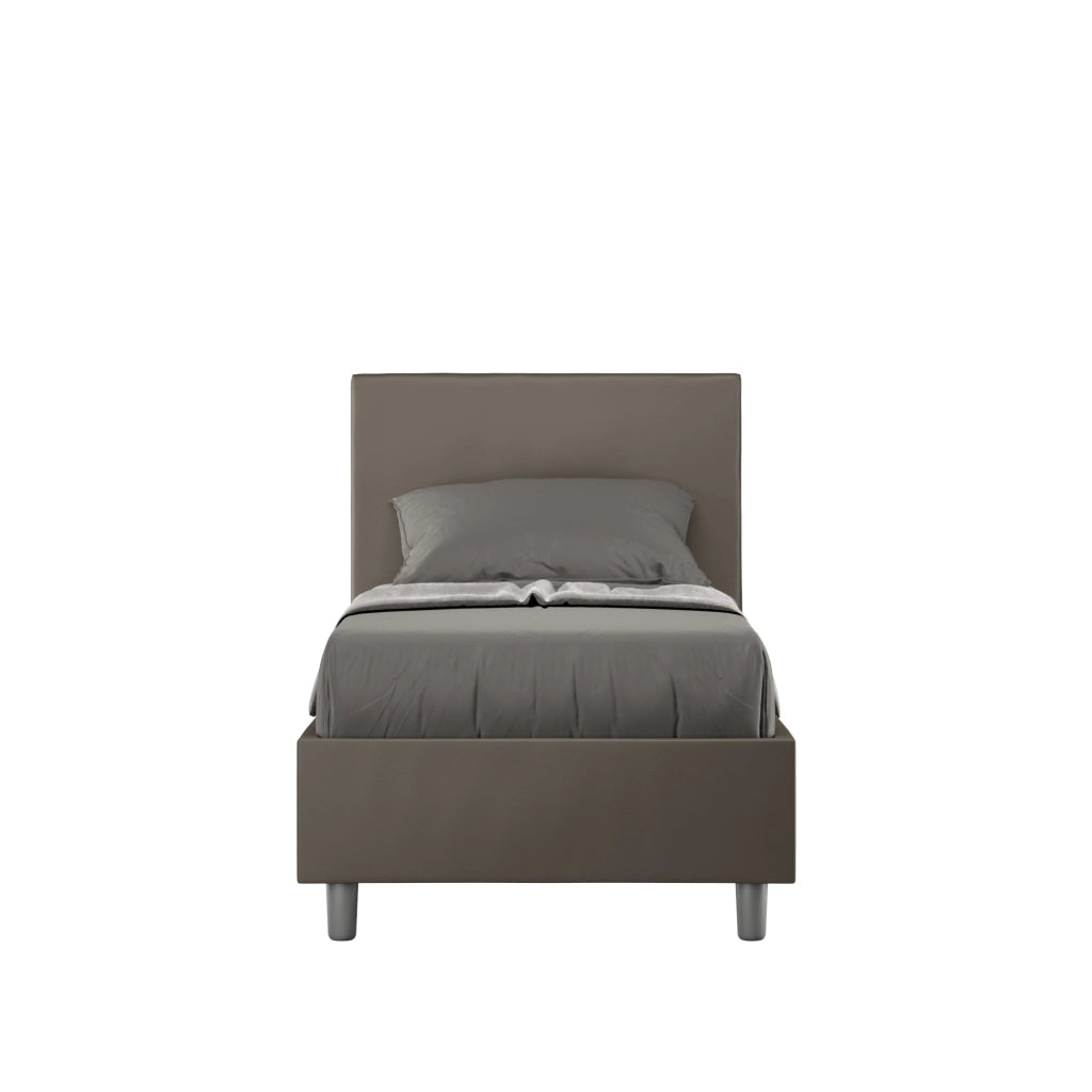 Letto Singolo 80x210 cm con Rete Adele Cappuccino