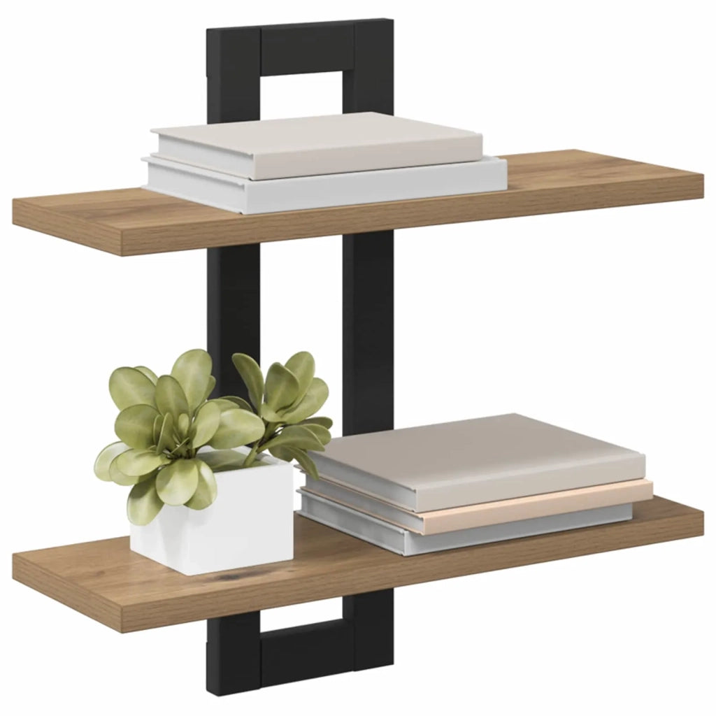 Scaffali flottanti Rovere Artigianale 40 x 15 x 40 cm 8012419