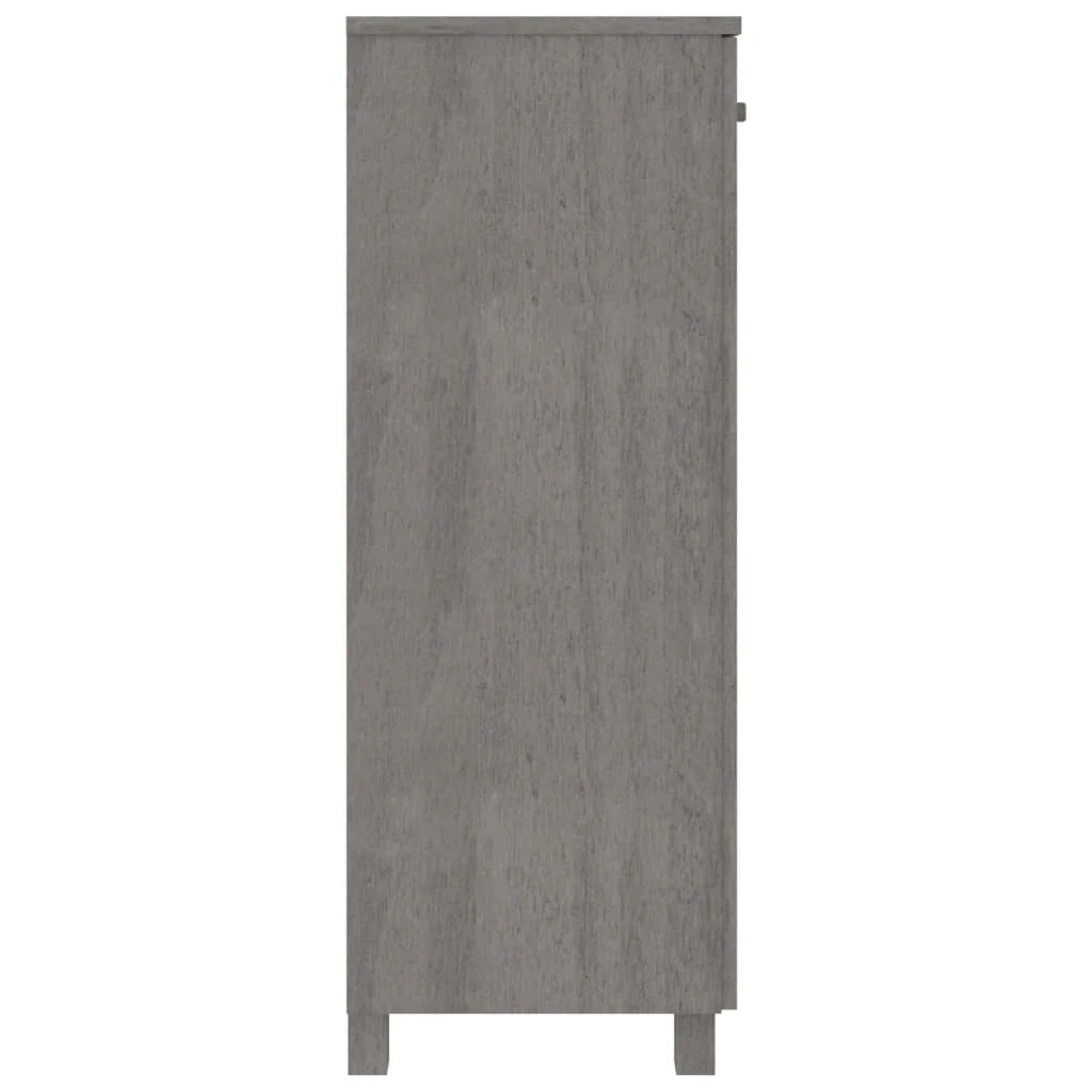 Scarpiera mobiletto portascarpe mobiletto portaoggetti per ingresso/corridoio/soggiorno colore chiaro 85 x 40 x 108 cm pino massiccio grigio 02_0021863