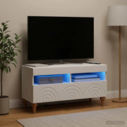 Mobile TV LED Bianco Legno ingegnerizzato 896335