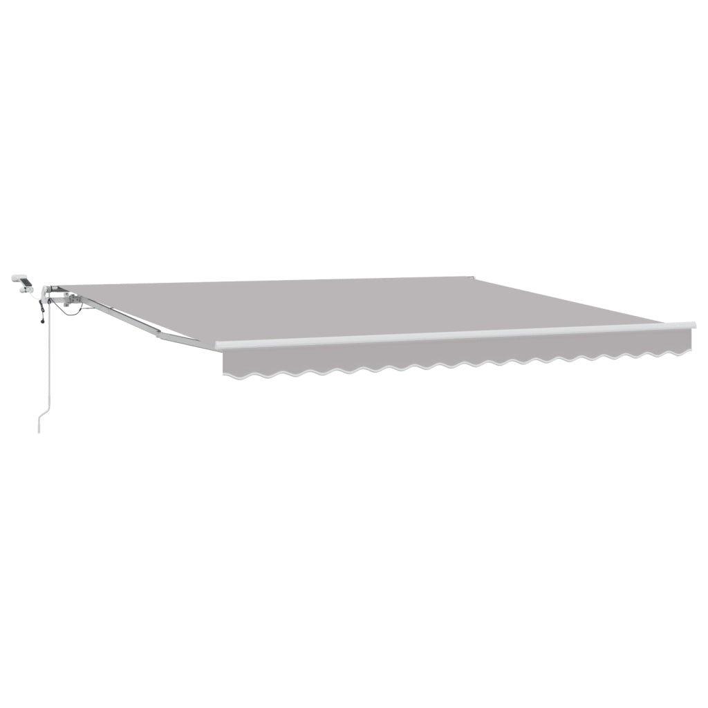 Tenda Retrattile Automatica  con LED Grigio Chiaro 400x300 cm